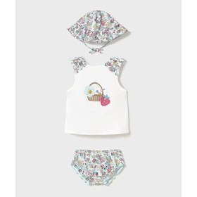 Resim Mayoral Yazlık Kız Bebek T-shirt Mayo 3'lü Set Yeşil - Yeşil / 18 Ay 