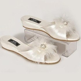 Resim G&C Gelin Terliği Alçak Feta Taban Deri Kutulu 171 