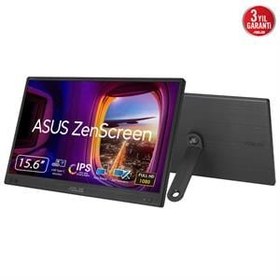 Resim ASUS ZENSCREEN MB166CR 15 6INCH TASINABILIR USB MONITOR IPS 1920x1080 5MS USB-C 3YIL MAT EKRAN USB-C to A ADAPTOR DUSUK MAVI ISIK Monitör 