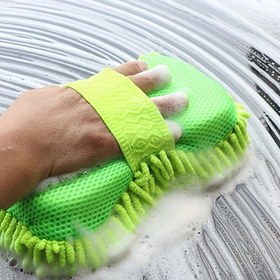 Resim 1 adet Rastgele Renk Temizlik Süngeri Blok Araba Güzellik Temizliği ve Bakım Aracı Güçlü Dezenfeksiyon Yüksek Yoğunluklu Mercan Polar 