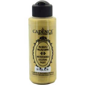 Resim Cadence Su Bazlı Yaldız Metalik Boya 120ml 101 Yeşil Altın 