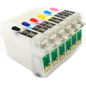 Resim Epson T0801 T0806 Uyumlu Kolay Dolan Kartuş 6 Renk 