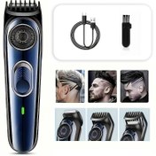 Resim Profesyonel Saç Makasları ve Tıraş Seti Erkekler için - Kablosuz Berber Fade Saç Kesme Seti, Sakal T Harici Tıraş Makinesi Saç Kesme Bakım Seti ile USB Şarj Edilebilir 600mAh Lityum Batarya, ABS Gövde 