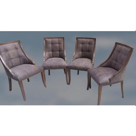 Resim Sandalye Zus 40 Model Kayın Kaliteli Kumaş Döşem 4 Adet El Yapımı 