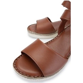 Resim Tamer Tanca Kadın Hakiki Deri Taba Comfort Sandalet 1107 108 Bn Sndlt Y25 K.taba Dr Koyu Taba 