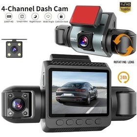 Resim Sandwich Motion003 4 Kanallı 360 Araç Kamerası F412 1080p Gece Görüşü G-sensor 24 Saat Park Döngü Kayıt 