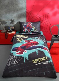 Resim Özdilek Lisanslı Tek Kişilik Çocuk Nevresim Takımı-spiderman Gri Gri 