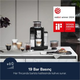 Resim Delonghi Rivelia Black Tam Otomatik Espresso Makinesi + Sinbo Filtre Kahve Makinesi Hediye 