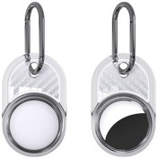 Resim Ekılıf - Airtag Uyumlu Silikon Anahtarlık - 05 - Beyaz 