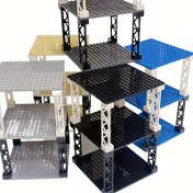 Resim 3 adet 16x16(32.51cm) Çift Taraflı Tabak, Karışık Renk, ABS Malzeme, 8 Sütun, Masaüstü Dekoratif Süsler ile, Bloklar Yapımı, DIY, Doğum Günü Hediyesi, Oyuncaklar 