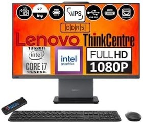 Resim Lenovo Thinkcentre Neo 27 50A Gen5 Intel Core I7 13620H 64GB Ddr5 4tb SSD Windows 11 Pro Intel® UHD Graphics 27" Fhd All In One Bilgisayar 12SA000RTRP15 + Zetta Flash Bellek 