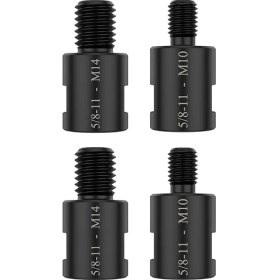 Resim Seeppitous 4pc Açı Öğütücü Dönüştürücü Adaptörler, 5/8in-11 DIŞI-M14/M10 Erkek Iplik Adaptörü, Açılı Öğütücü Parlatıcı Matkap Ucu (Yurt Dışından) 