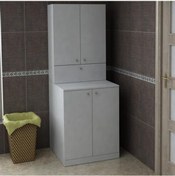 Resim Çamaşır Makinesi Dolabı Poyraz Beyaz 