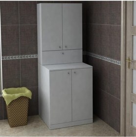 Resim Çamaşır Makinesi Dolabı Poyraz Beyaz 