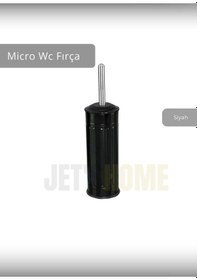 Resim Jet's Home Paslanmaz Tuvalet Fırçası Mikro Wc Klozet Fırçası Siyah Siyah 