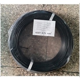 Resim 0.75Mm Cca Siyah Nyaf Elektrik Kablosu Top 100 Metre 