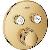 Resim GROHTHERM SMARTCONTROL ÇİFT VALFLİ AKIŞ KONTROLLÜ, ANKASTRE TERMOSTATİK DUŞ BATARYASI - 29119GL0 Grohe