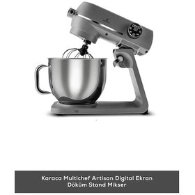 Resim Karaca Multichef Artisan Digital Ekran 1800 W 7 L Döküm Stand Mikser 