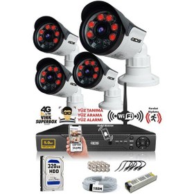 Resim IDS DS-2015HD-SET4-ARRAY 4 Kameralı 1080P Full HD 5 MP Sony Lensli Kamera Seti - 2015 