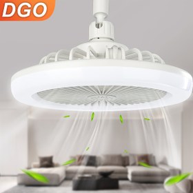 Resim 1parça Tavan Vantilatörü Uzaktan Kumanda ile, Çok Fonksiyonlu E26/E27 Soketi, Ayarlanabilir Işık ve Fan, Basit Stil, Kolay Kurulum, Banyolar, Yatak Odaları, Çalışma Odaları, Oturma Odaları, Yemek Odaları için Çok Uygun LED Işık ile. 