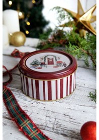 Resim Edinburgh Haven Desenli 2'li Metal Saklama Kabı Seti, 1,9 Lt + 1,1 Lt 