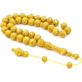 Resim Usta İşi Sistemli Küre Kesim Zencefil Tesbih İri Boy 