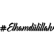 Resim Elhamdürüllah Duvar Dekor Sticker 40 x 8 cm 