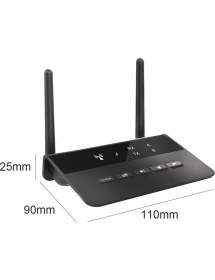 Resim Gplus B2 Bluetooth 5.0 80 Metre Kablosuz Çift Antenli Taşınabilir Ses Aktarım Cihazı Wireless Audio Transmitter Receiver 