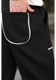 Resim Siyah Şerit Detaylı Jogger Eşofman Altı E6581 Siyah 