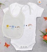 Resim Bitmeyenkartus Bk Kids Annem Babam Ben Tasarımlı Bebek Body Zıbın Ve Mama Önlüğü Çok Renkli 