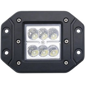 Resim Beyaz Led Off Road Gömme Sis Farı Çalışma Lambası Projektör 6 Led 10-30v 18w 