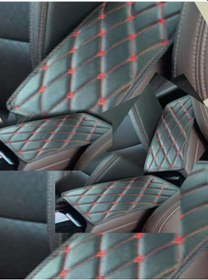 Resim Ford Focus Uyumlu Araç,araba,oto Kolçak Minderi Kırmızı 