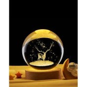 Resim Geyik Renk Değiştiren Işıklı Cam Küre 6cm 