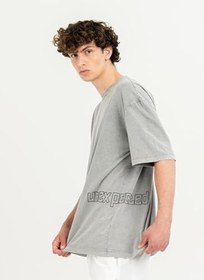 Resim Bisiklet Yaka Gri Erkek T-Shirt ZR24MSS03050 