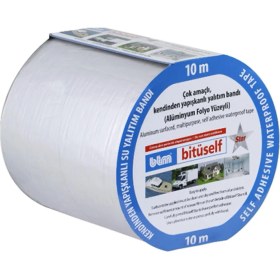 Resim Bitüself Folyolu Araç Oto Ses Su Yalıtım Bant Bandı 15 cm x 10 Mt (Pütürsüz Model) 