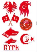 Resim sticker Motosiklet Kask Laptop Telefon Türk Bayrağı Çıkartma 