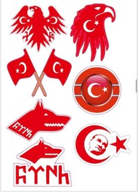 Resim sticker Motosiklet Kask Laptop Telefon Türk Bayrağı Çıkartma 