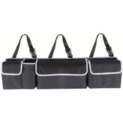 Resim Chuangyinshop 1088 Storage Bag Black Büyük Kapasiteli 600d Oxford Kumaş Oto Koltuğu Düzenleyici Çok Cepli 