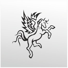 Resim Folyo Sticker Kanat 200cm Uzunluk Siyah 