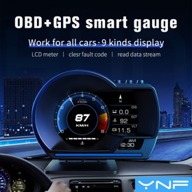 Resim YNF lüks araç seviyesi akıllı araç DVR, OBD ve GPS çift modlu, araç durumunu algılama özelliği, 20'den fazla veriyi hassas ölçme, 12 dilde etkileşim imkanı ve yolculuğunuzu korumak için çeşitli alarm türleri sunar 