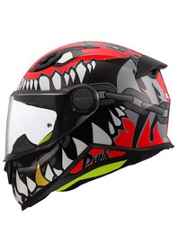 Resim Ls2 Kıd Punk Çocuk Fullface Motosiklet Kaskı Kırmızı 