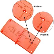 Resim Liyao 35MM ve 40MM Menteşe Deliği Delme Kılavuzu Konumlandırma Işareti Şablonu 26/35/40MM Menteşe Kurulum Jig Kapı Dolap Menteşe Deliği Bulucu Ağaç Işleme (Yurt Dışından) 