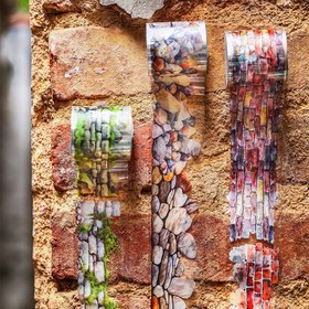 Resim 1 Rulo Taş Yol Serisi Kolaj Bandı, 199,9 cm Su Geçirmez Dekoratif Washi Bant, Scrapbooking, Günlükler, El Sanatları ve Hediye Paketleme İçin - Plastik Yüzey Uyumlu 
