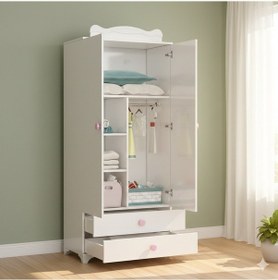 Resim Patiko Sahra 970 2 Kapılı Bebek Odası Takımı Pembe 