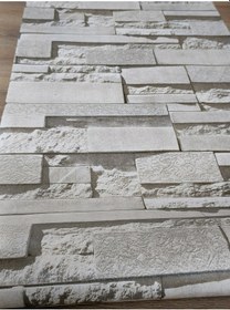 Resim Red %100 Silinebilir 3 Boyutlu Gri Taş Desen Hava Alabilen Duvar Kağıdı 5 M² Diğer 