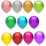 Resim Balonevi Balon 12" Karışık Baskısız Metalik Renk 100 Lü 