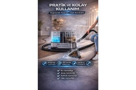 Resim Msy Elektronik Buharlı Koltuk ve Halı Temizleme Makinesi Spot Cleaner Güçlü Vakumlu Taşınabilir 