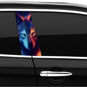 Resim Araba Etiketleri, Tuning Kaplama, Direk Folyosu - Kurt, Wolf Renkli 