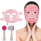Resim Lisinya Jel Buz Paketi Yüz Maskesi Baş Ağrısı Yastık Kozmetik Maske + Çift Taraflı Cilt Fırçası ( ) 