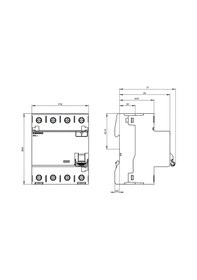 Resim Siemens 4x25a 30ma Kaçak Akım Rölesi 